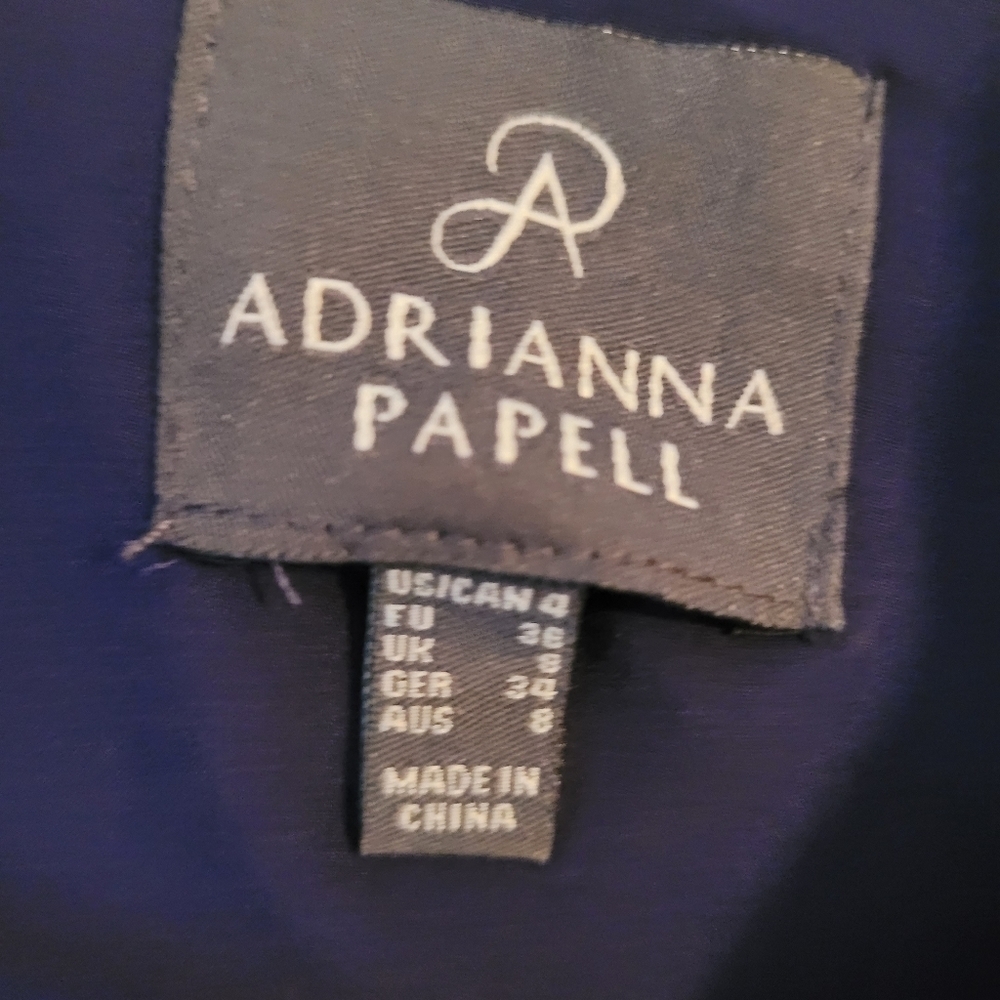 Adrianna Papell - Navy Blue  Sheath Cocktail Dress size 4 - Picture 3 of 6